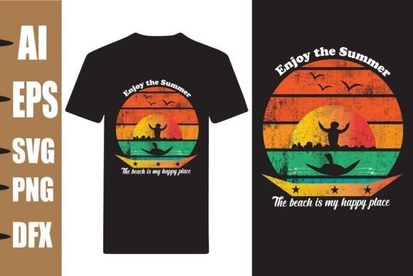 About Summer T-Shirt Graphic: A Print Template for Digital Sellers