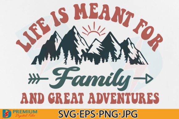 Family Mountain Tirp SVG: Graphics for Summer Vacation T-Shirt Designs