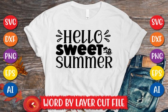 Hello Sweet Summer SVG Design Graphics