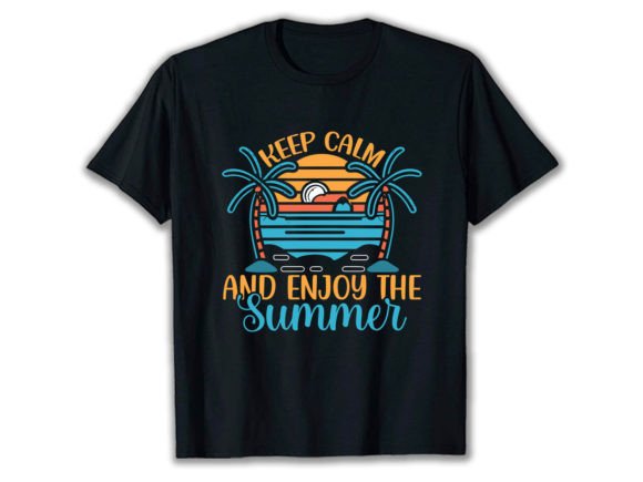 Keep Calm and Enjoy the Summer Graphics and T-Shirt Designs