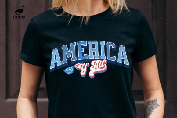 Retro 4th July America Y All Sublimation