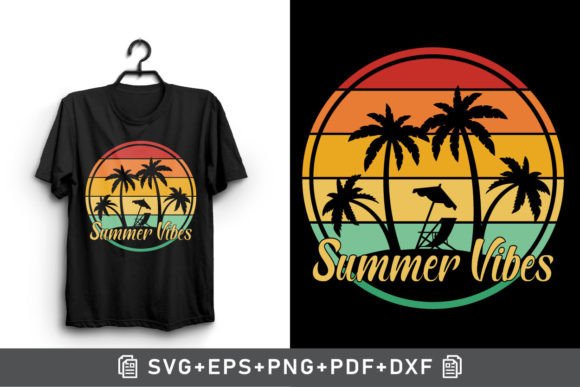 Retro Summer Vibes T-Shirt Design