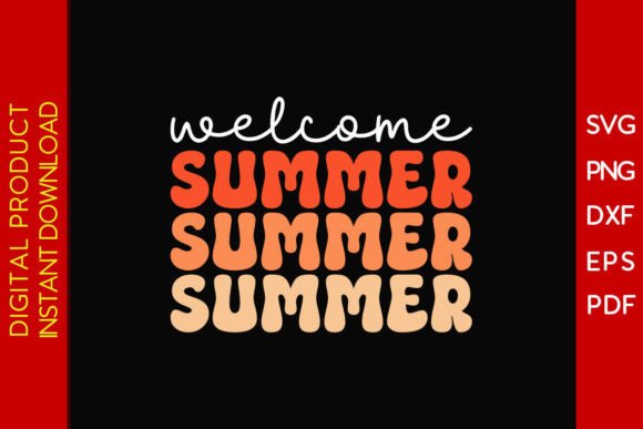 Retro Welcome Summer SVG T-Shirt Design