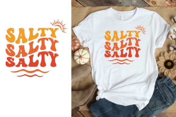 Salty- Summer Retro Vector: Graphics for T-Shirt Designs