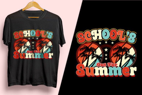 School's Summer Design Graphics for T-Shirt Designs