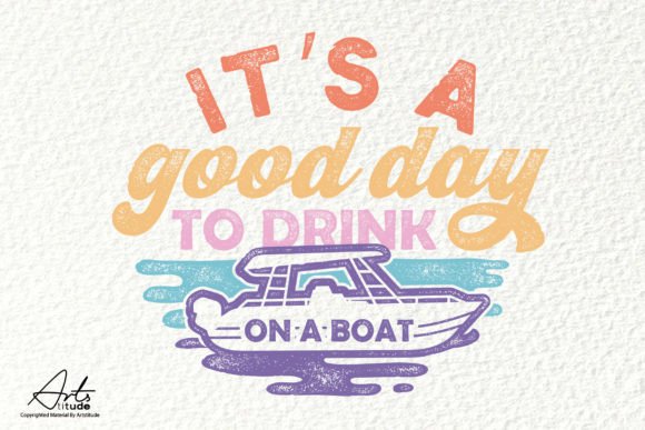 Summer Lake Boat SVG PNG Design