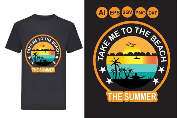 Summer T Shirt Graphic for Print Templates