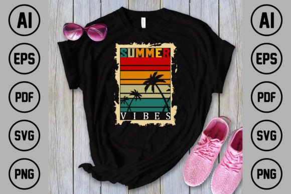 SUMMER VIBES T SHIRT DESIGN