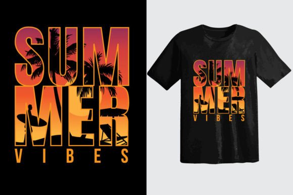 Summer Vibes Vintage T-shirt Design Graphics