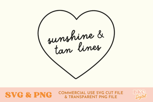Sunshine Tan Lines SVG for T-Shirt Designs