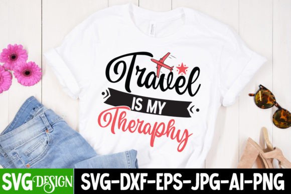 Travel is My Therapy T-Shirt Design